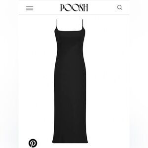 NWOT Rumored Saratoga Springs Midi Dress Black Size S